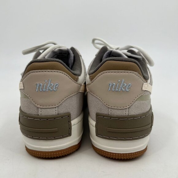Nike Gray Cream Air Force 1 Shadow Sneakers | US Size 7 - Picture 8 of 10